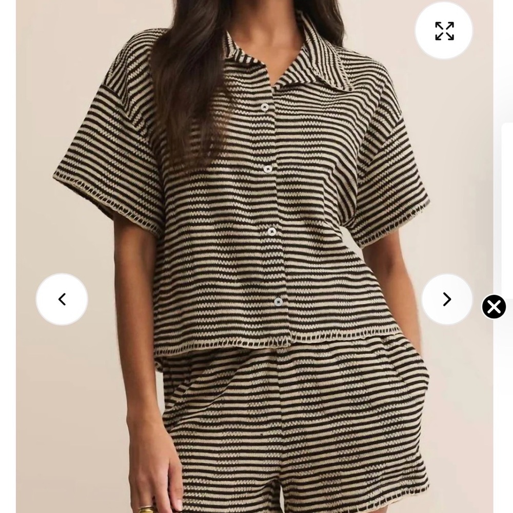 Z Supply Striped Black and White Monaco set
